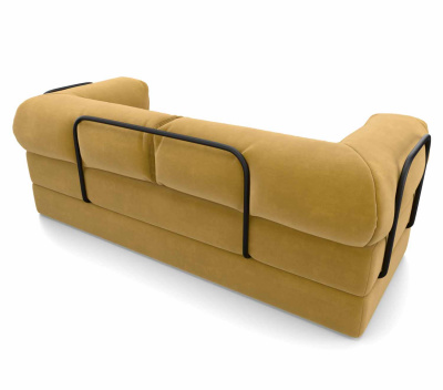 Бескаркасный диван-кровать, ткань Ultra Yellow