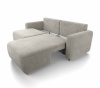 Диван-кровать, набор 111, оттоманка справа, ткань Сенсей (Scratch resistance) Cream