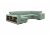 Диван-кровать, набор 1, ткань Сенсей (Scratch resistance) Mist Green